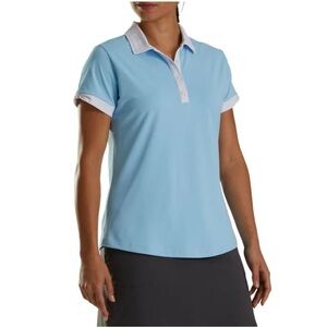 NNT Footjoy polyblend blue collared short sleeve polo golf Casual light top S